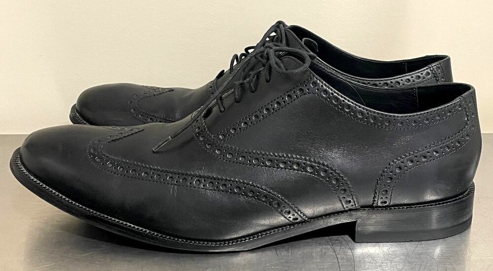 Cole Haan Batlin Oxford Wingtip Black Leather Dress Shoes Men's Sz 13